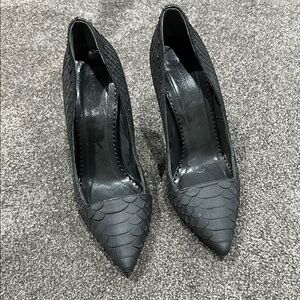 All Saints Leather Textured Pump